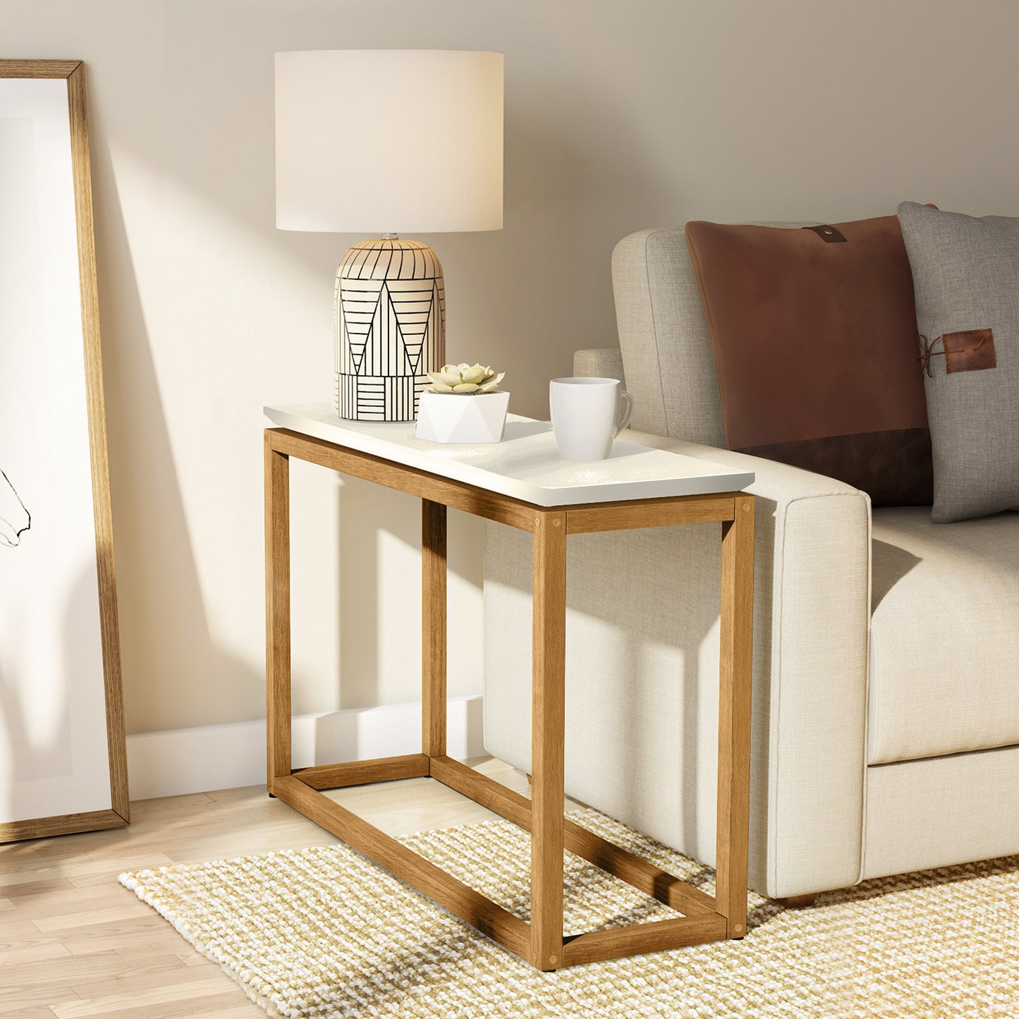 Mesa de apoyo Hoga Supreme Blanco Invierno Natural
