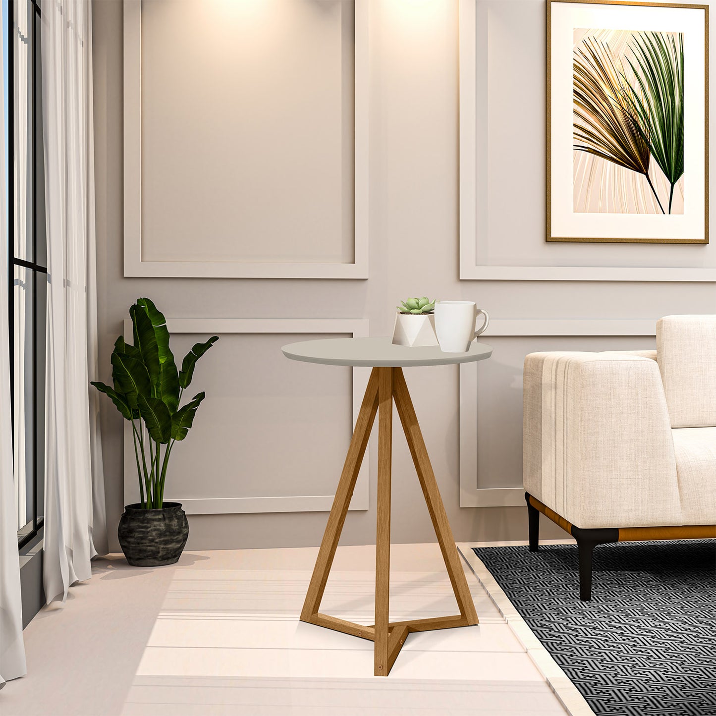 Mesa Lateral Hoga Classic Blanco Invierno Natural