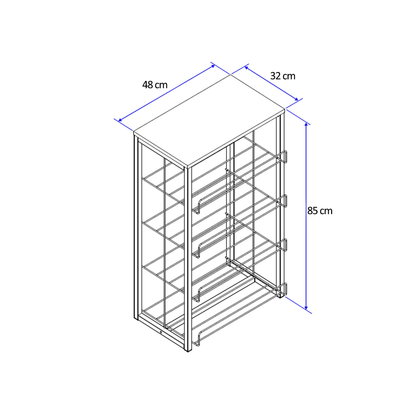 Estante Multiuso Home Design Legno Negro