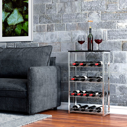 Estante Multiuso Home Design Negro Mate Cromado