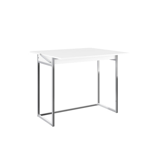 Mesa de Comedor Extensible Home Design Blanco Cromado