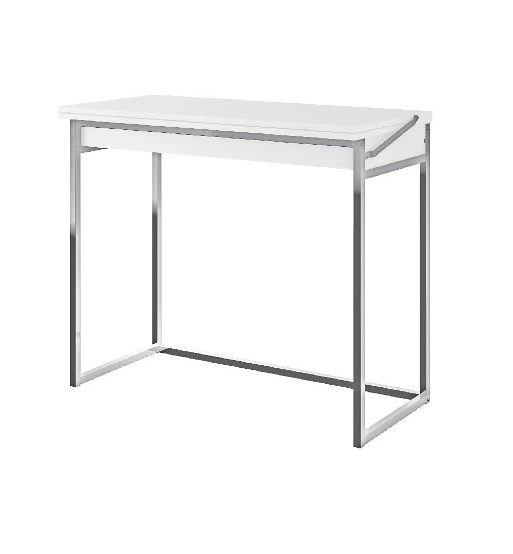 Mesa de Comedor Extensible Home Design Blanco Cromado