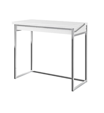 Mesa de Comedor Extensible Home Design Blanco Cromado