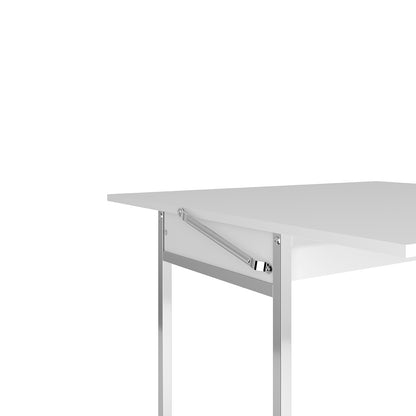 Mesa de Comedor Extensible Home Design Blanco Cromado