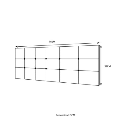 Respaldo de Cama 2 Plazas Bia Beige