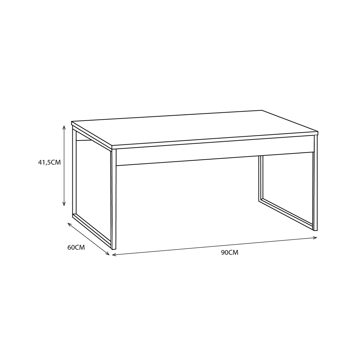 Mesa de Centro Joy Legno Negro Mate