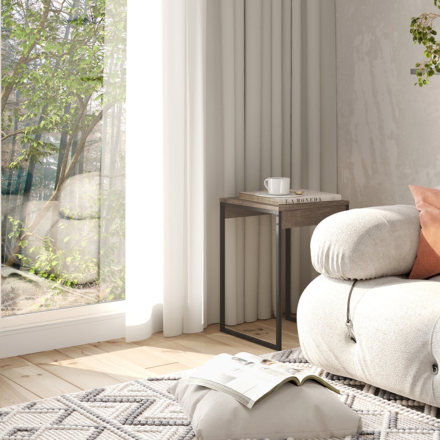 Mesa Lateral Joy Legno Negro Mate