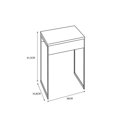 Mesa Lateral Joy Legno Negro Mate