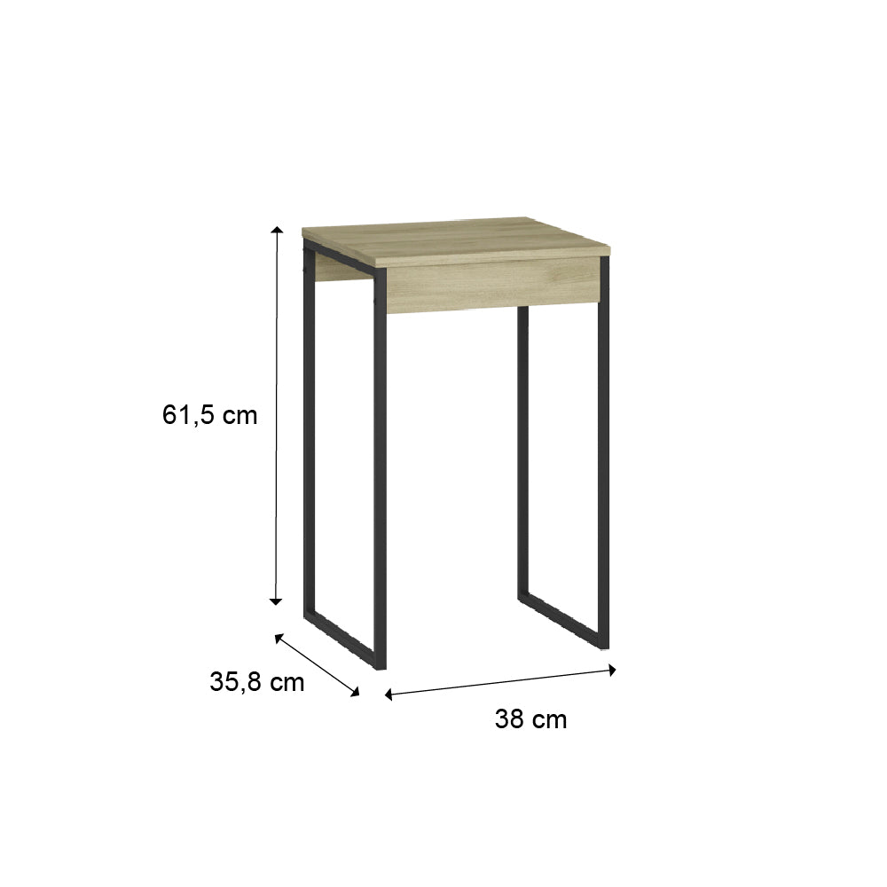 Mesa Lateral Joy Noce Negro Mate