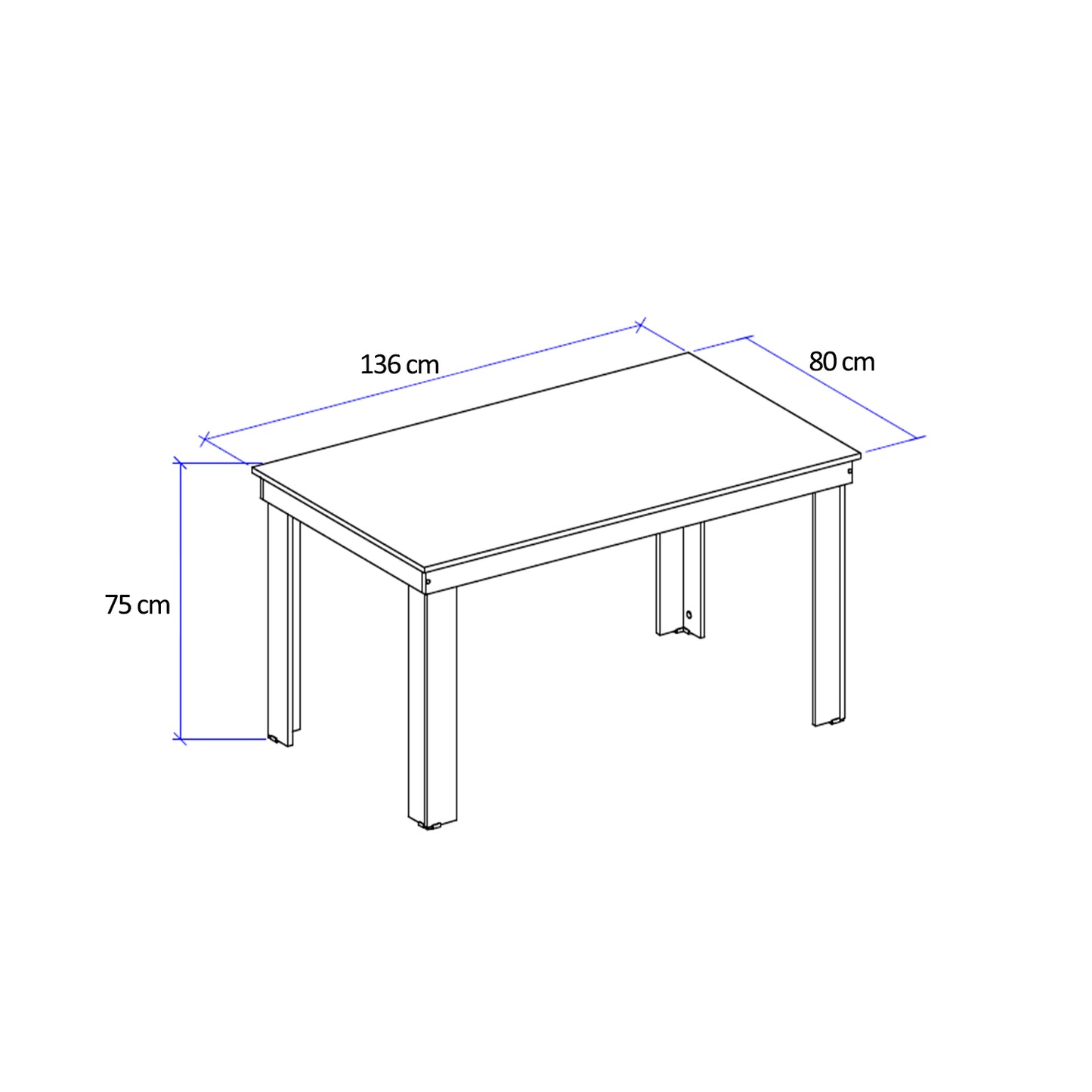 Mesa de Comedor 136x80 Design Native