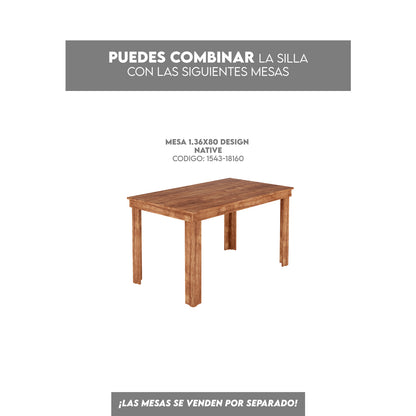 Mesa de Comedor 136x80 Design Native