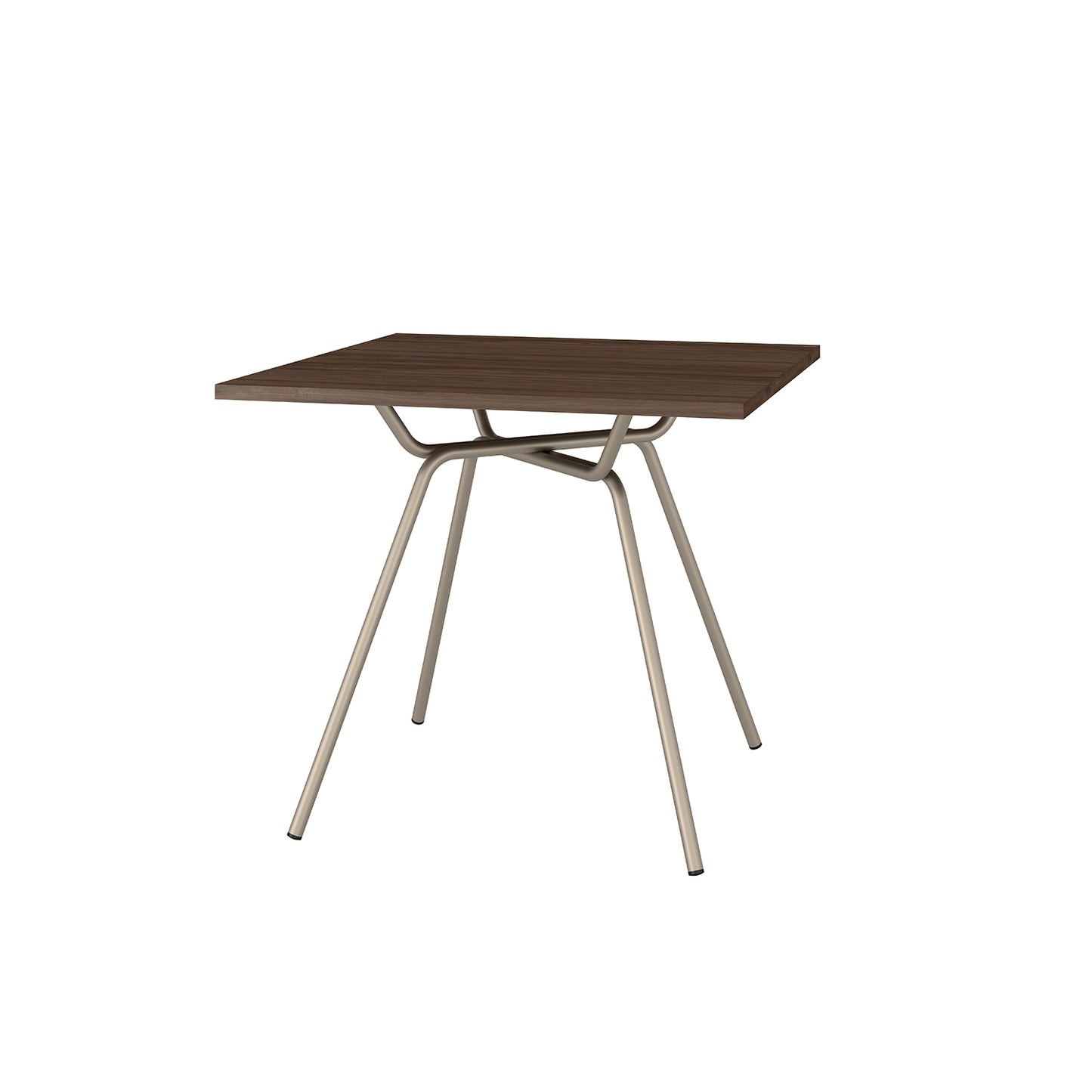 Mesa de Comedor 90x90 Design Legno Champagne