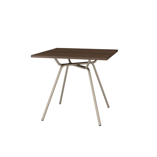 Mesa de Comedor 90x90 Design Legno Champagne