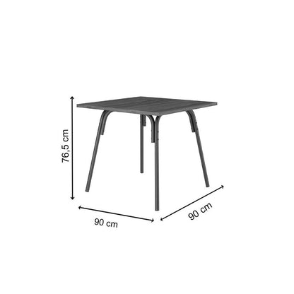 Mesa de Comedor 90x90 Design Legno Negro