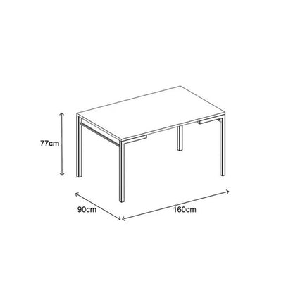 Mesa de Comedor 160x90 Design Native Cromado