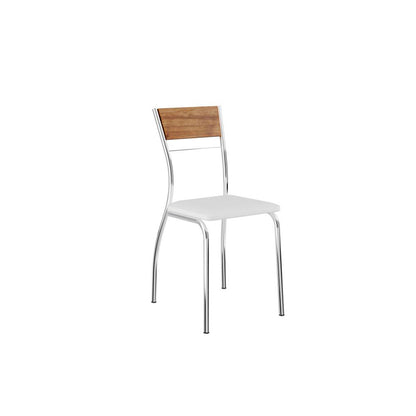 Silla Design Native Blanco Cromado