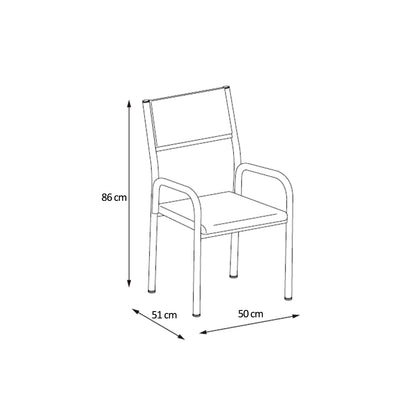 Silla Connect Mocca Negro