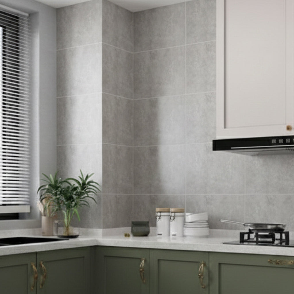 Vinilico Spc Travertino Piso y Muro 45 X 90 cm Concreto