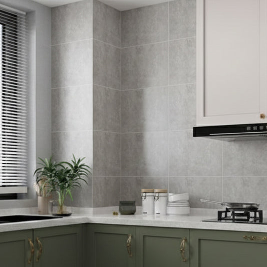 Vinilico Spc Travertino Piso y Muro 45 X 90 cm Concreto