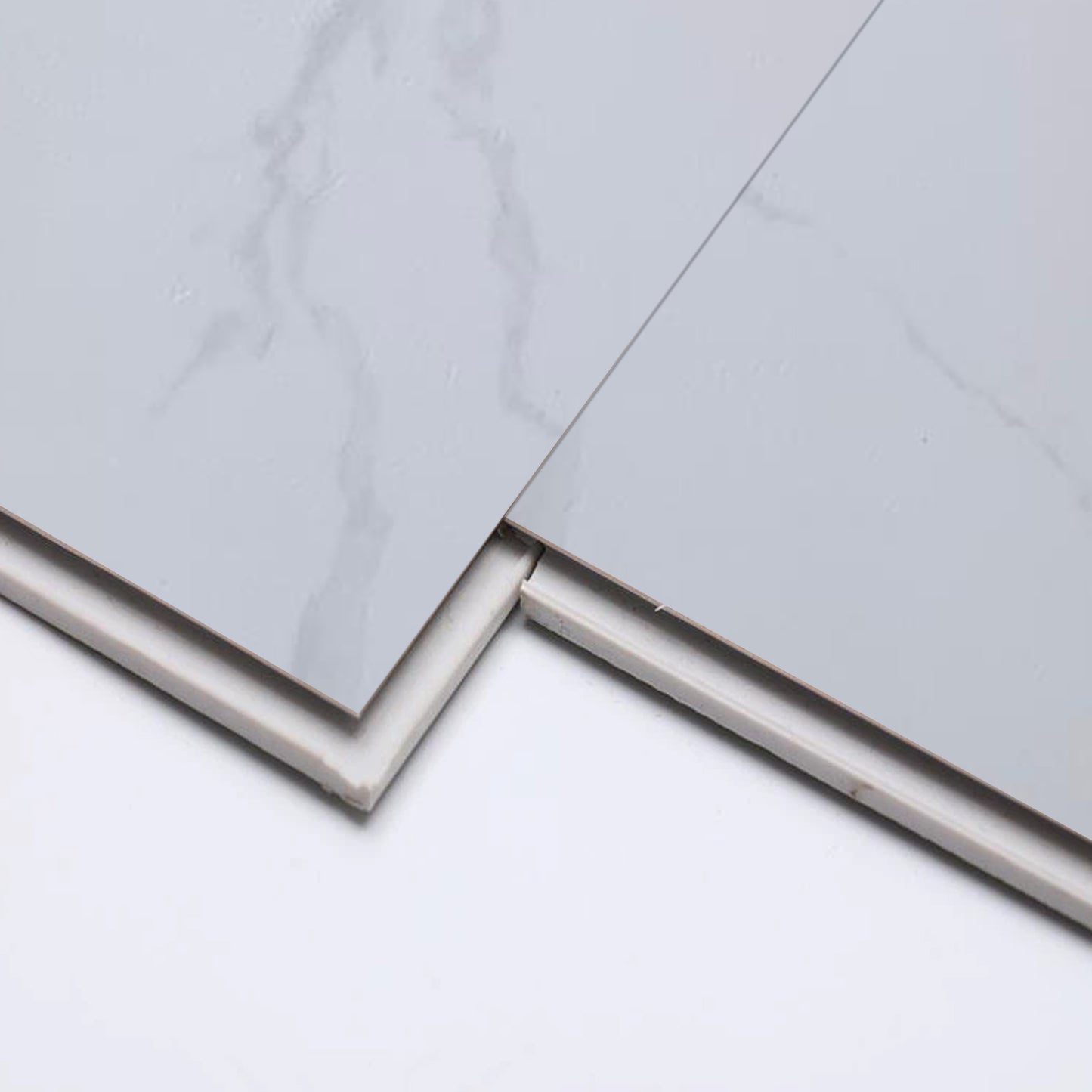 Vinilico Spc Travertino Piso y Muro 30 X 60 cm Blanco Marmol