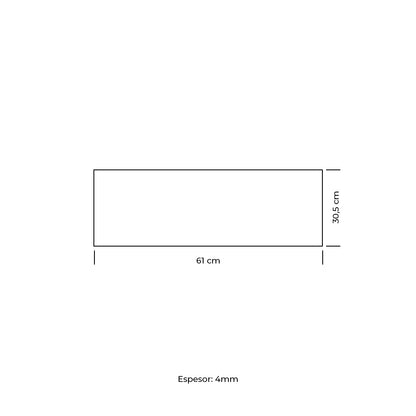 Vinilico Spc Travertino Piso y Muro 30 X 60 cm Blanco Marmol