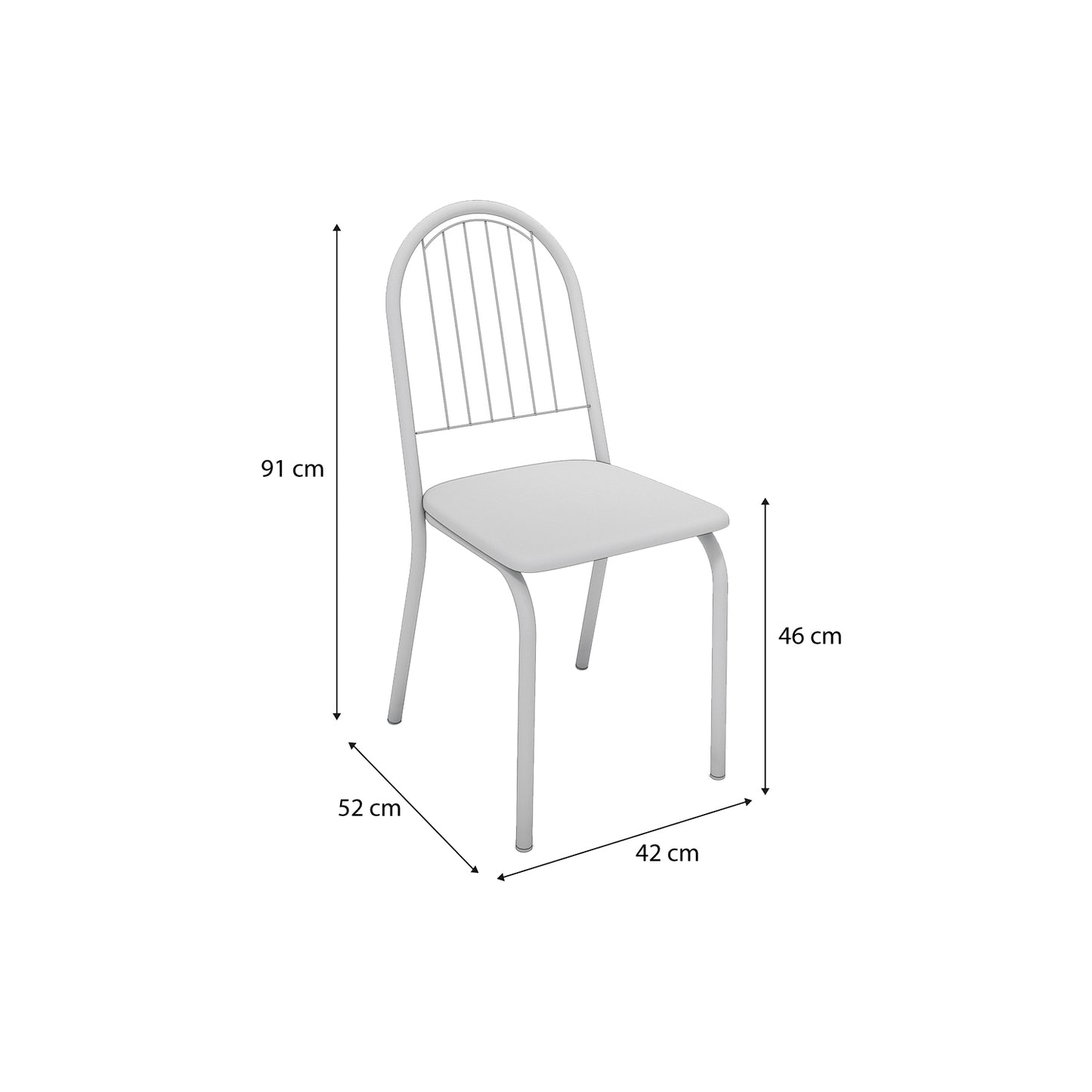 Set 2 Sillas Noruega Cromado Capucciono