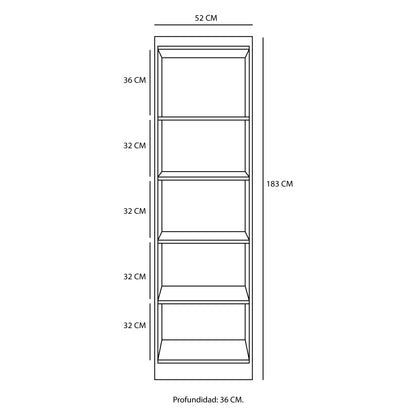 Estante Multiuso 2 Puertas Ibiza Canela Blanco Invierno