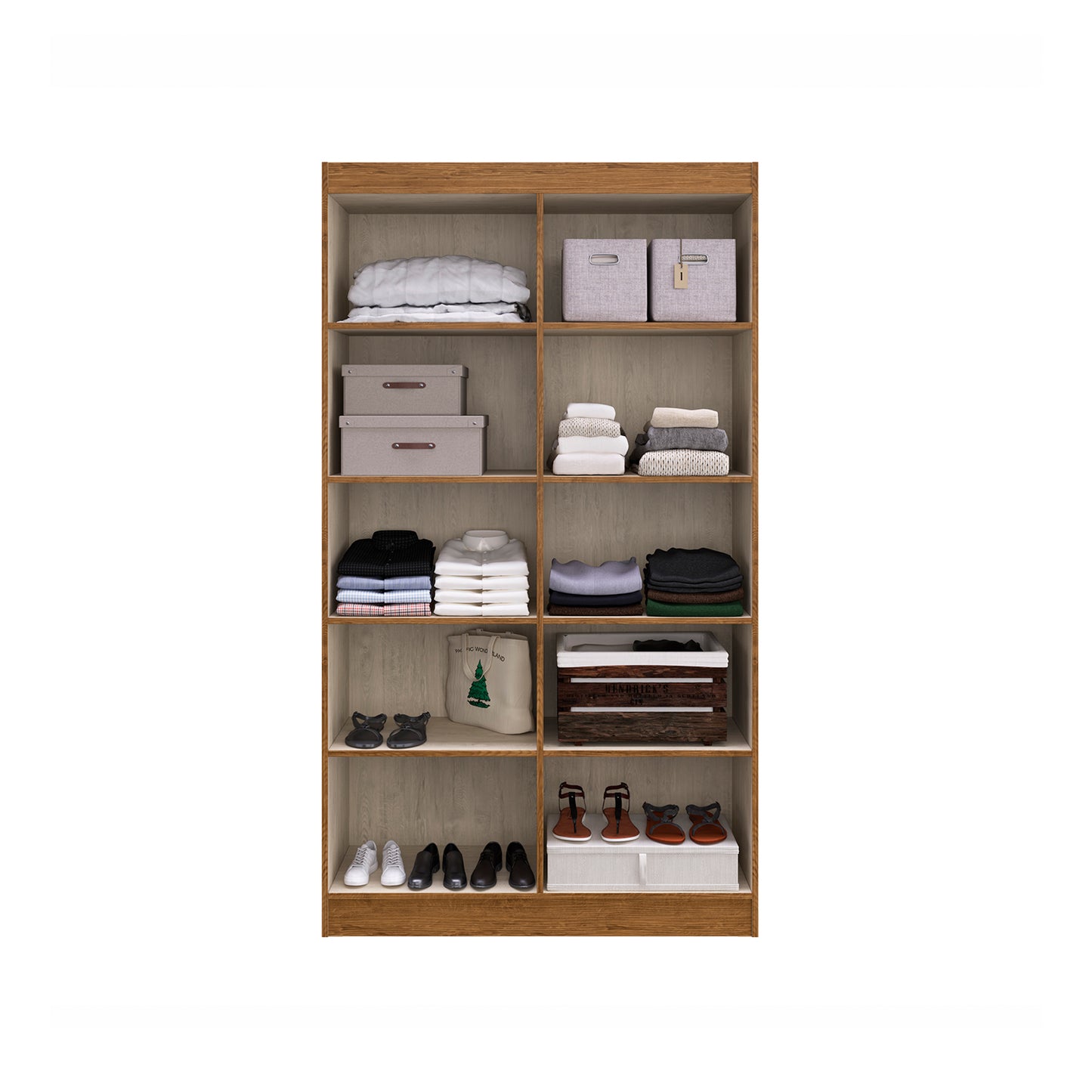 Estante Multiuso 4 Puertas Dueto Canela Blanco Invierno