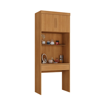 Escritorio con Estante 2 Puertas 1 Cajón Hoga SP Smart Canela