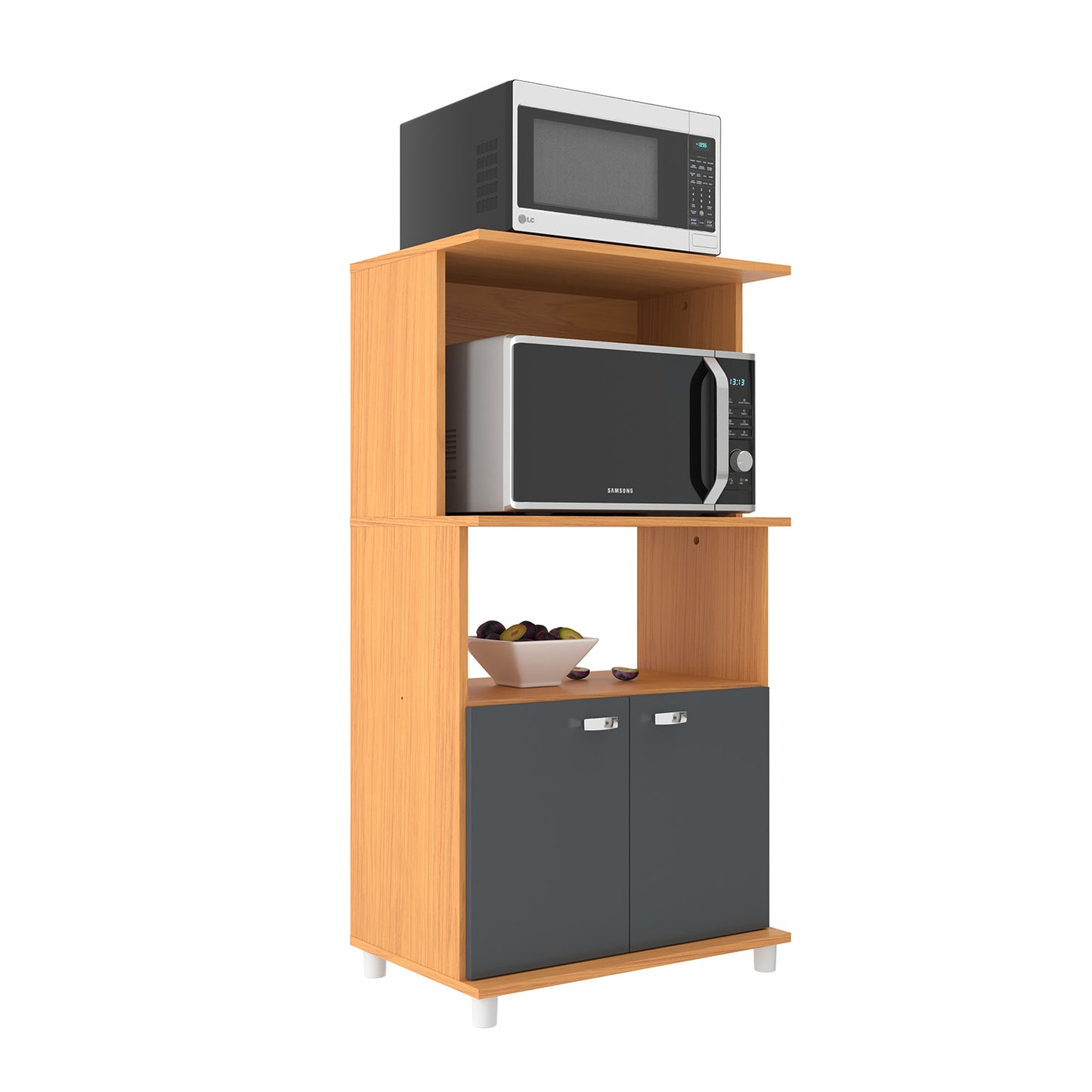 Mueble de Cocina Multiuso 2 Puertas Hoga Dallas Café Claro Grafito