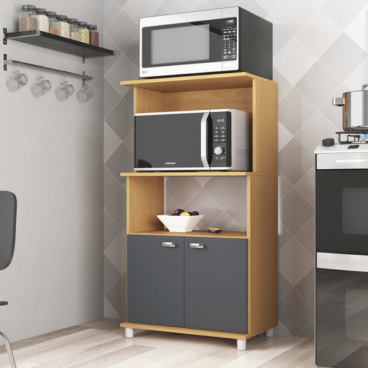Mueble de Cocina Multiuso 2 Puertas Hoga Dallas Café Claro Grafito