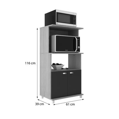 Mueble de Cocina Multiuso 2 Puertas Hoga Dallas Café Claro Grafito