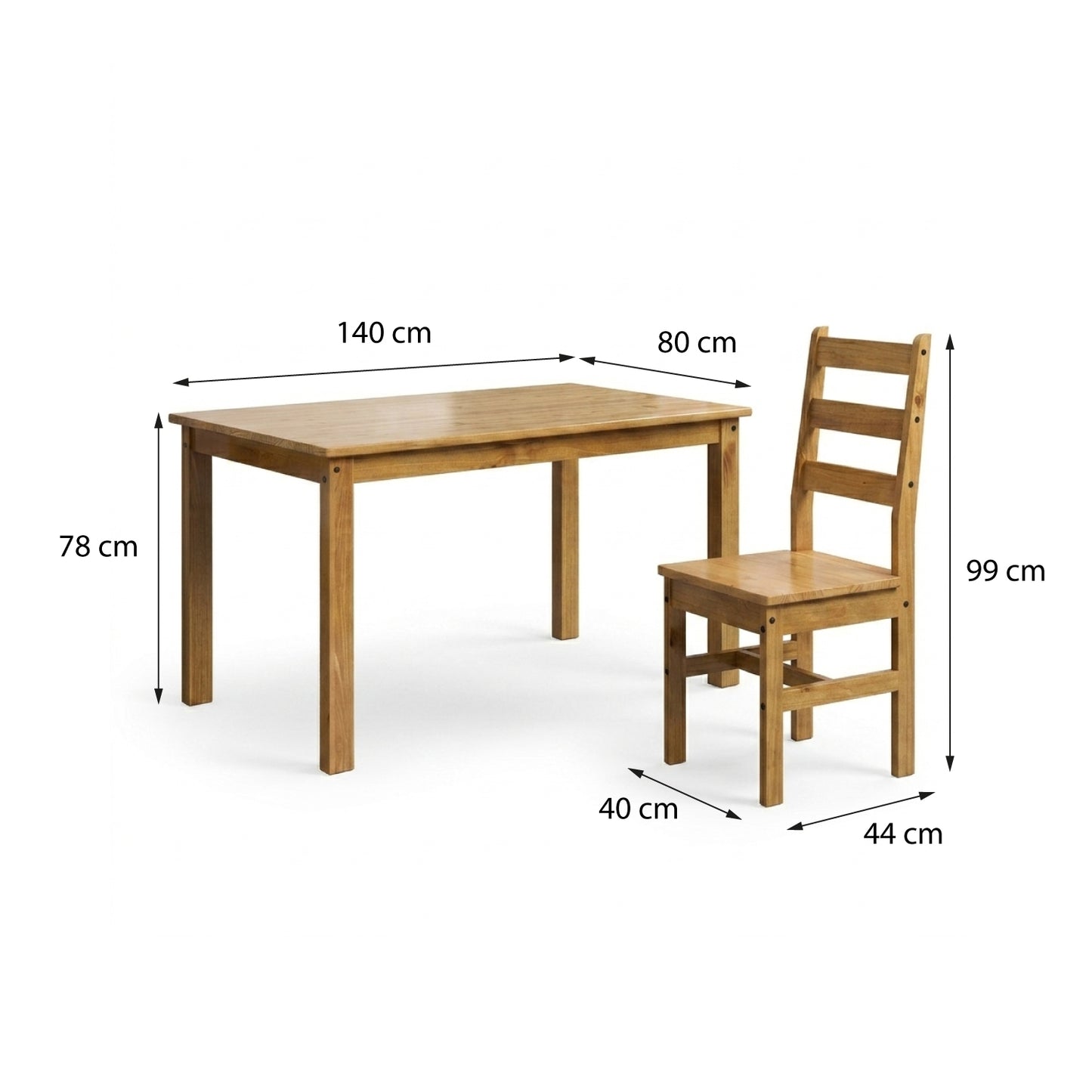 Set de Comedor con 6 Sillas 100% Madera Hoga Bella Nogal