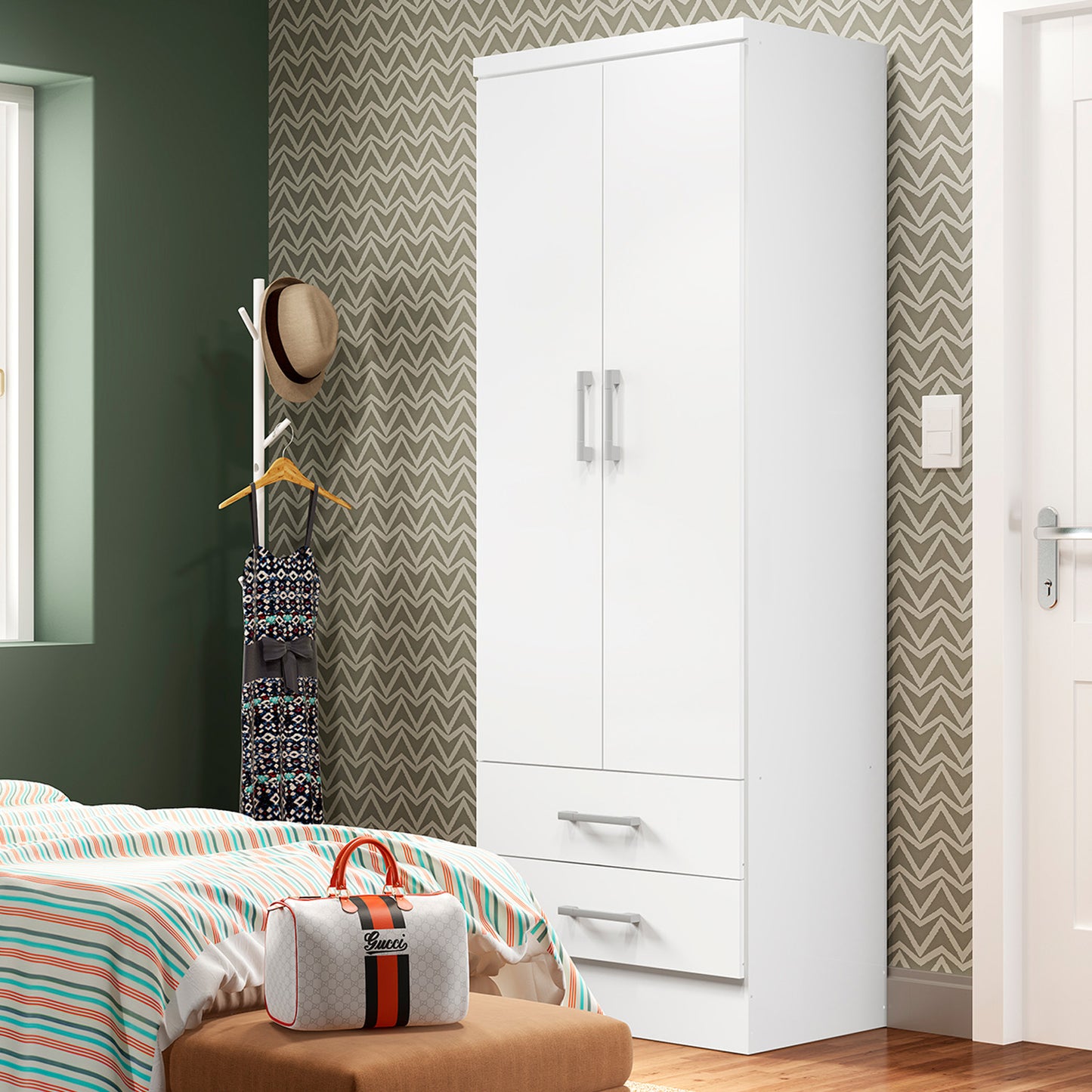 Clóset 2 Puertas 2 Cajones Classic Blanco