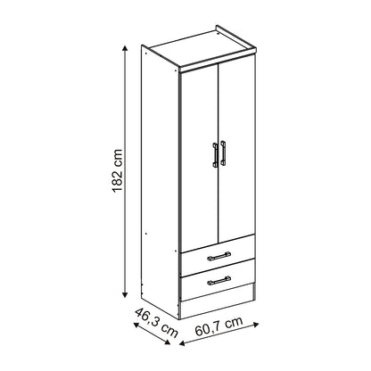 Clóset 2 Puertas 2 Cajones Classic Native