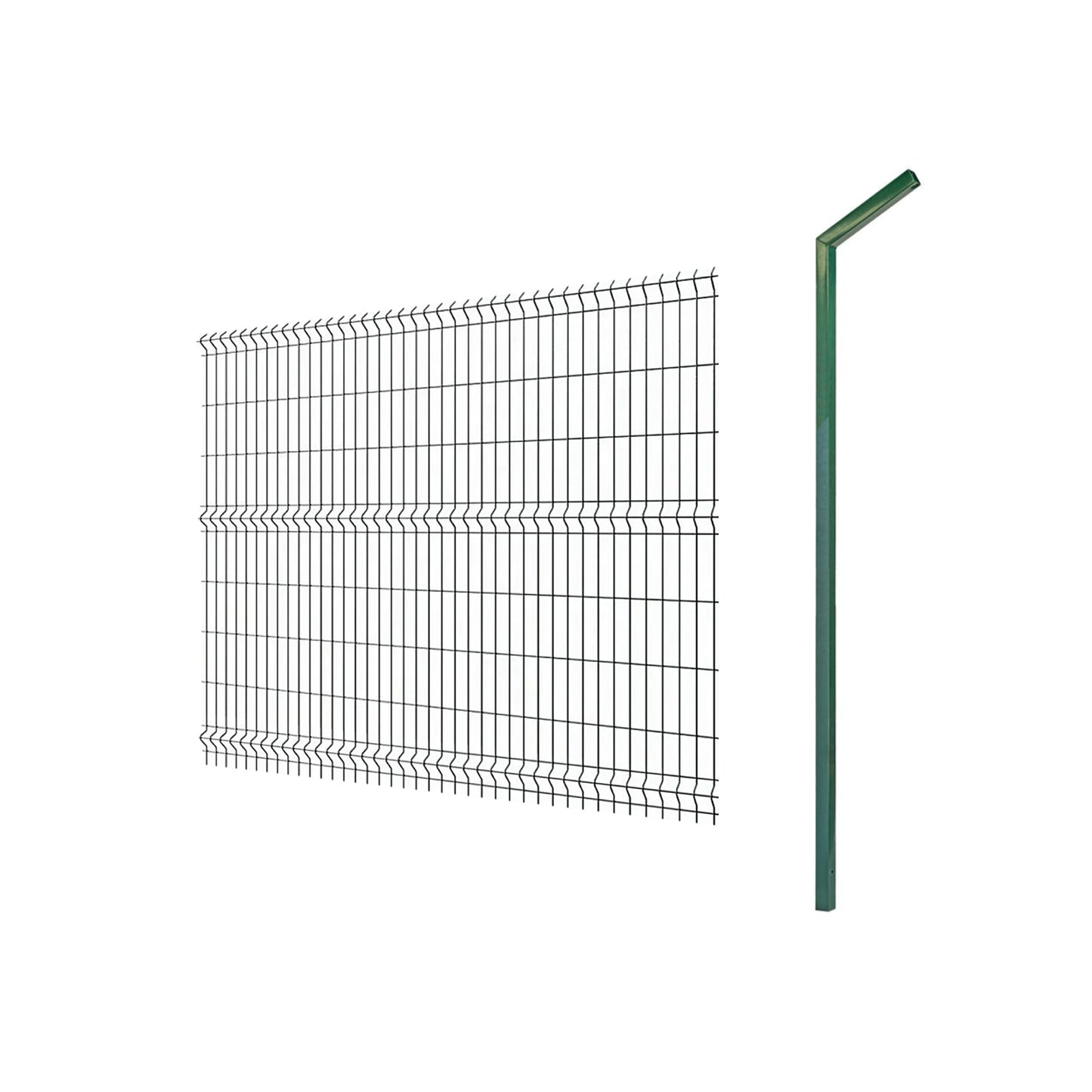 Pack Reja Tipo Acmafor 3d Verde 2,50 X 1,83 Mts + Poste Con Brazo 2,70 Mts