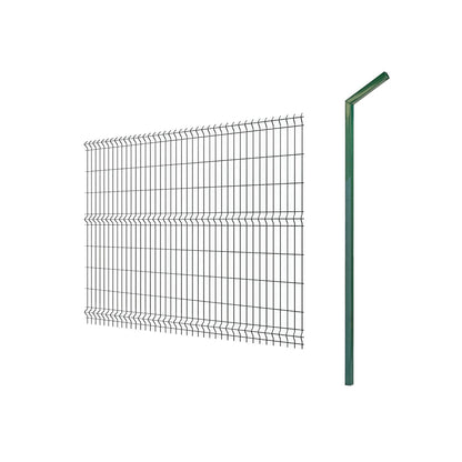 Pack Reja Tipo Acmafor 3d Verde 2,50 X 1,83 Mts + Poste Con Brazo 2,70 Mts