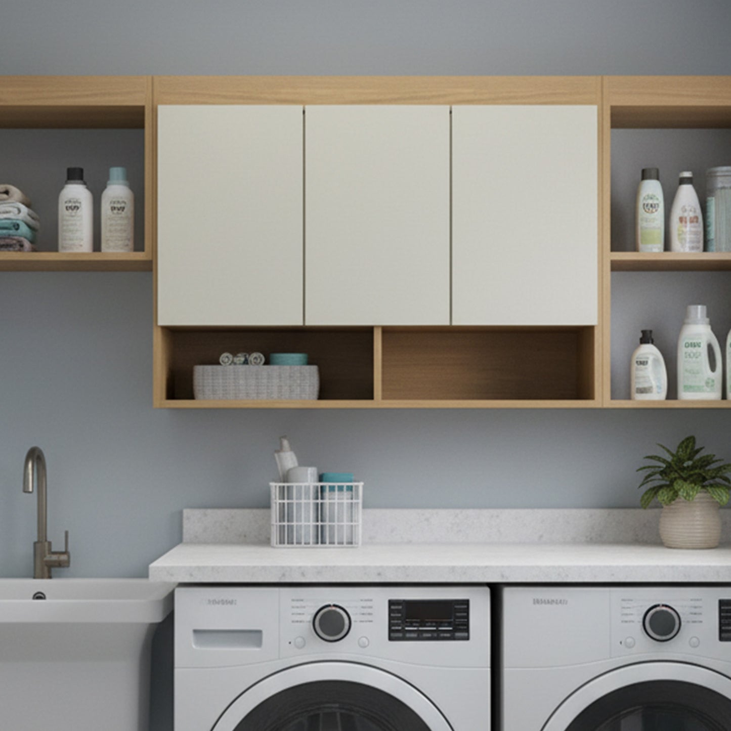 Estante aereo 3 Puertas Selene Marrón Claro