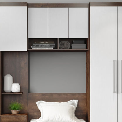 Estante Aéreo 3 Puertas Selene Castaño Blanco Tx