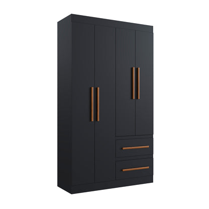 Cóset 4 puertas 2 cajones Hoga Palermo Negro