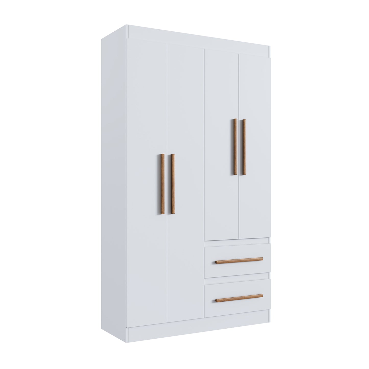 Clóset 4 puertas 2 cajones Hoga Palermo Blanco