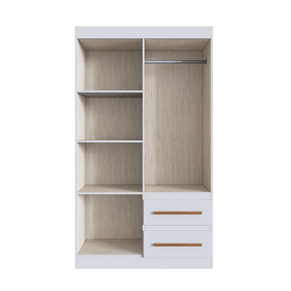 Clóset 4 puertas 2 cajones Hoga Palermo Blanco