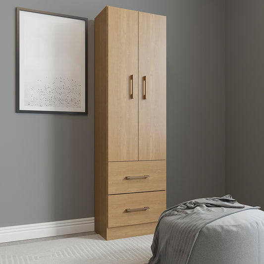 Clóset 2 puertas 2 cajones Hoga Marrón Claro