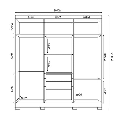 Clóset 6 Puertas Amarok Blanco