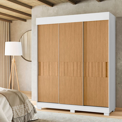 Closet 3 Puertas Estiletto Blanco Roble Flex