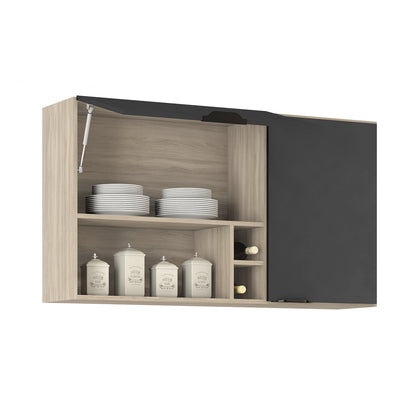 Mueble de Cocina Aéreo 2 Puertas Hoga Firenze Avena Grafito