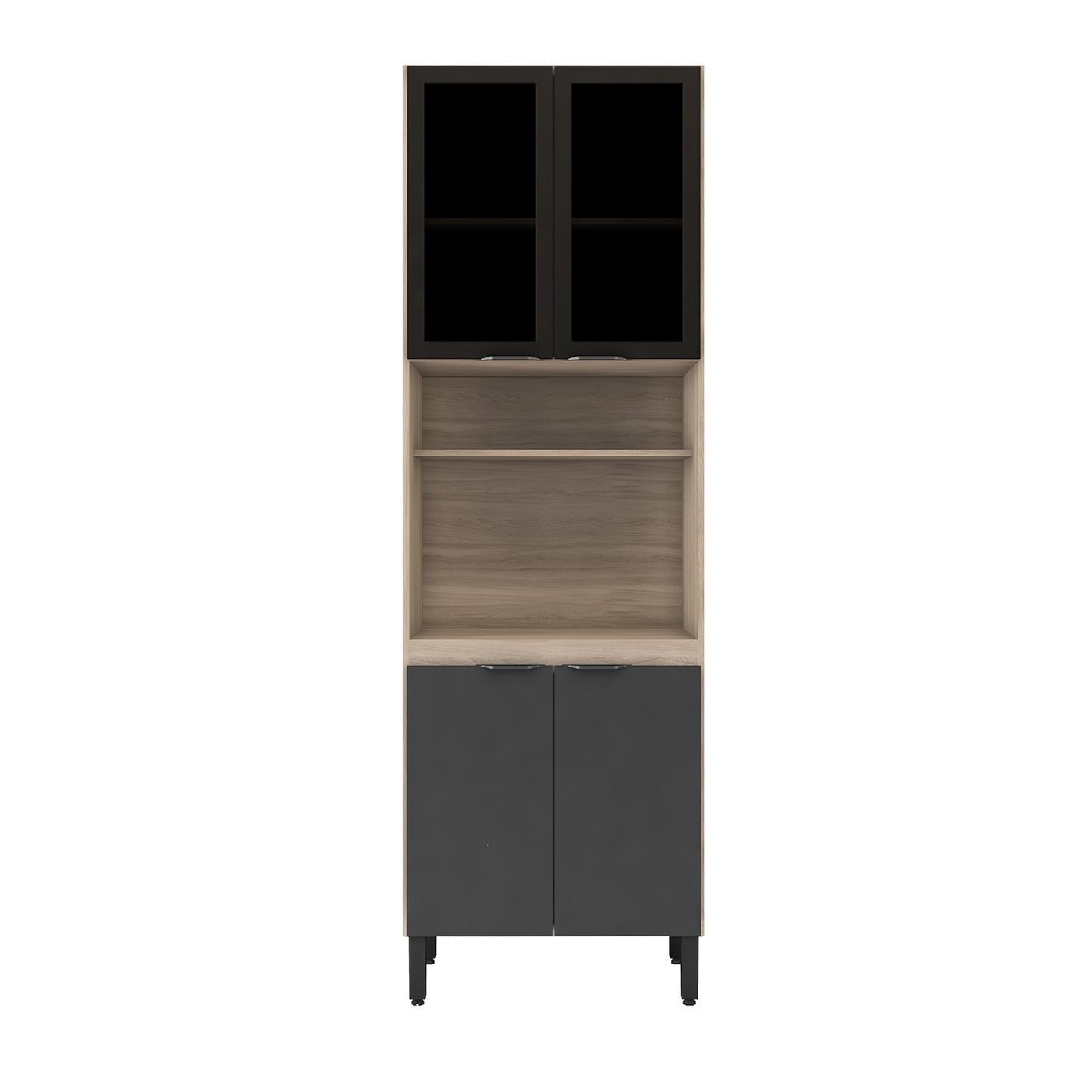 Mueble de Cocina Estante Organizador 4 Puertas Hoga Firenze Avena Grafito