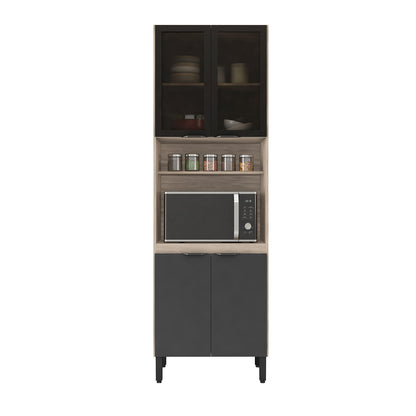 Mueble de Cocina Estante Organizador 4 Puertas Hoga Firenze Avena Grafito