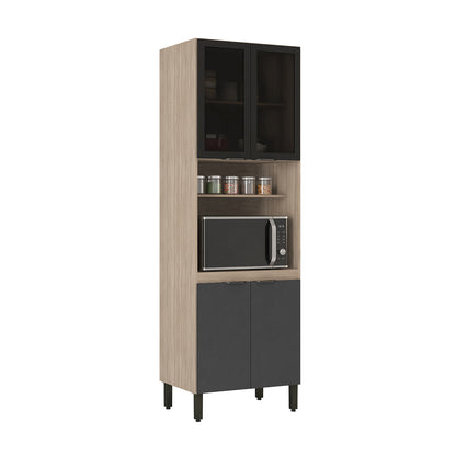 Mueble de Cocina Estante Organizador 4 Puertas Hoga Firenze Avena Grafito