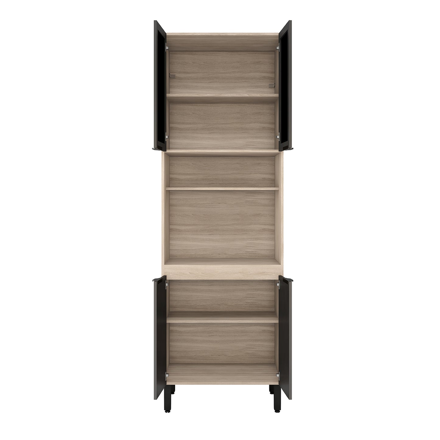 Mueble de Cocina Estante Organizador 4 Puertas Hoga Firenze Avena Grafito